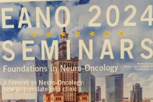 Dr n. med. Mateusz Bilski, Radioterapeuta onkologiczny, Radioonkolog, Brachyterapeuta, Lublin, COZL, na zdjęciu plakat wydarzenia EANO 2024